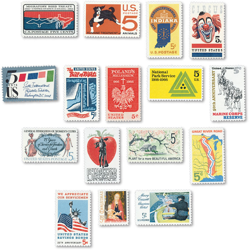 ユース・ホステルシール 1966 YS1966 - 1966 Commemorative Stamp Year Set - Mystic Stamp Company