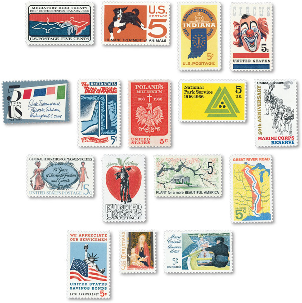 YS1966 - 1966 Commemorative Stamp Year Set YS1966 - 1966 Commemorative Stamp Year Set