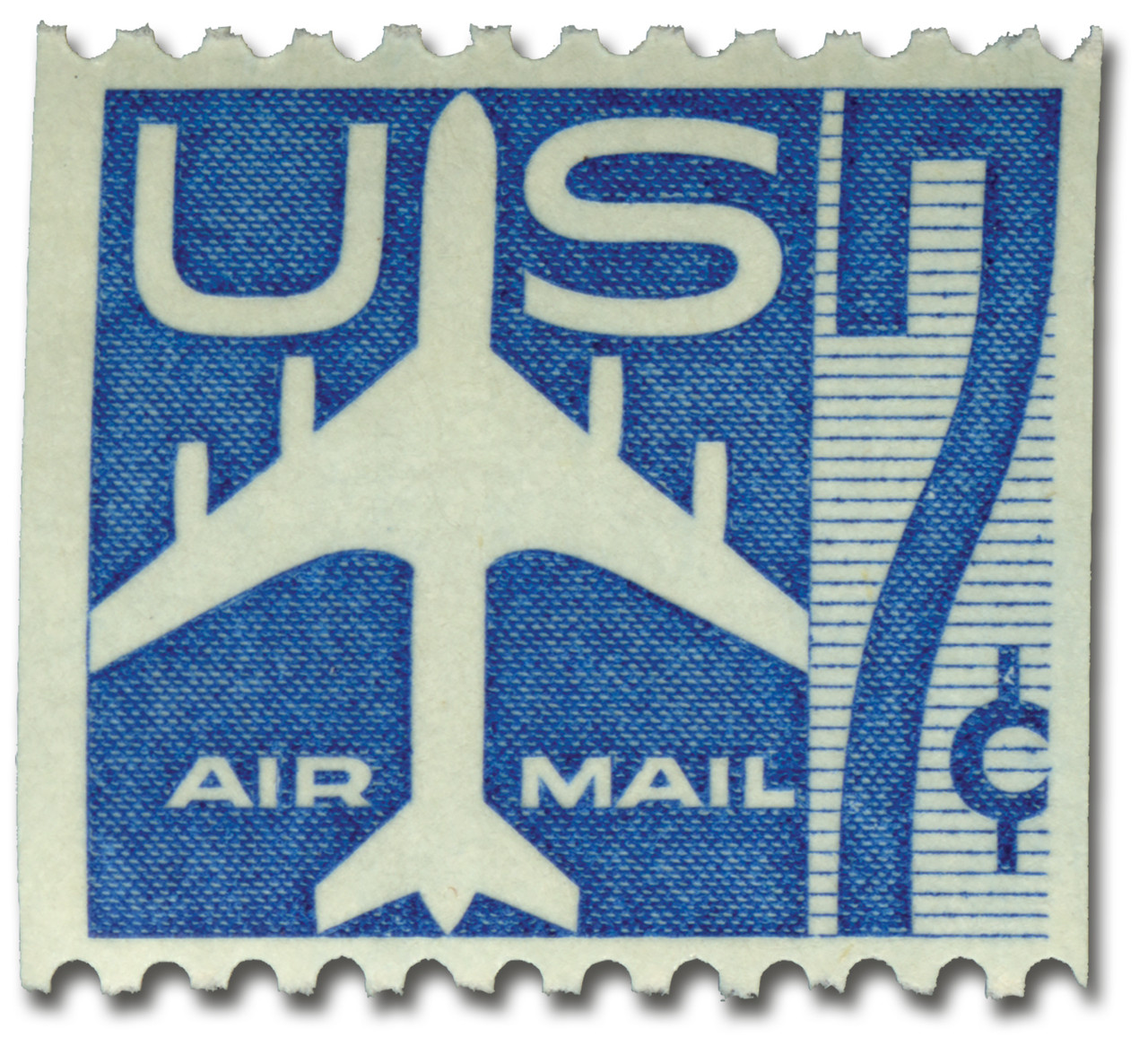 洋書　IN AUGUST COMPANY C52 - 1958 7c Jet Airliner, Blue, coil - Mystic Stamp Company