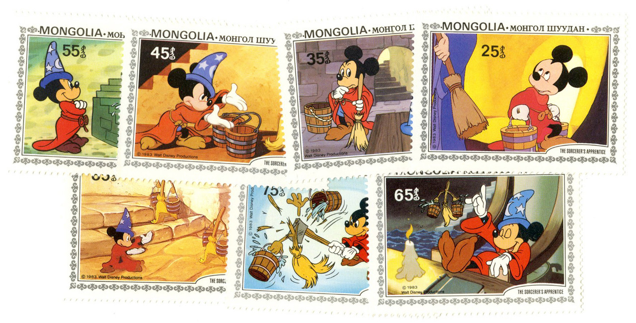 MDS165 - 1983 Disney's Sorcerer's Apprentice, Mint, Set of 7