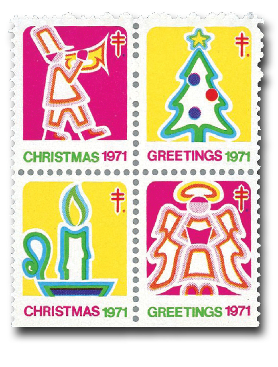WX245 - 1971 National Tuberculosis Association Christmas Seal, Perf. 12.5