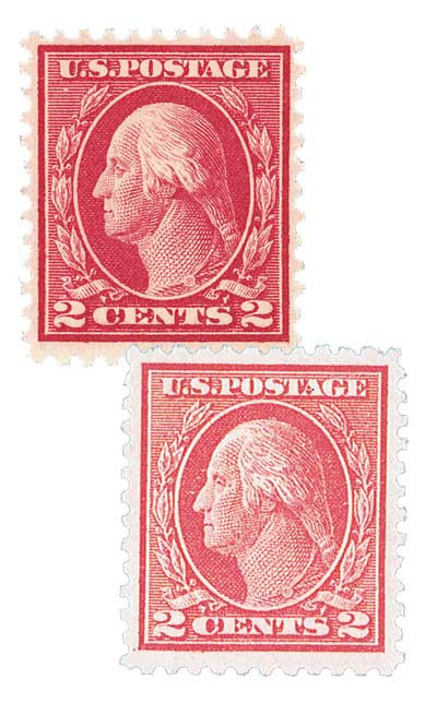 499-500 - 1917-19 2c Washington, Unwatermarked, Type I & Ia, Perf. 11