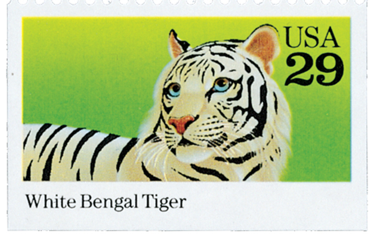 2709 - 1992 29c Wild Animals: White Bengal Tiger