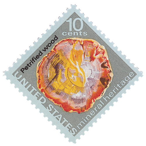 1538 - 1974 10c Mineral Heritage: Petrified Wood - Mystic Stamp