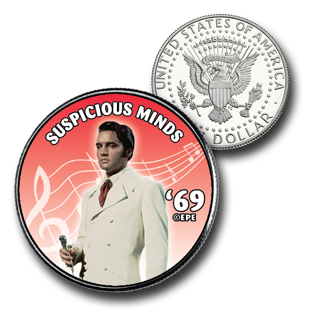 CNS2011 - Elvis Presley "Suspicious Minds" US Half Dollar Commemorative Coin