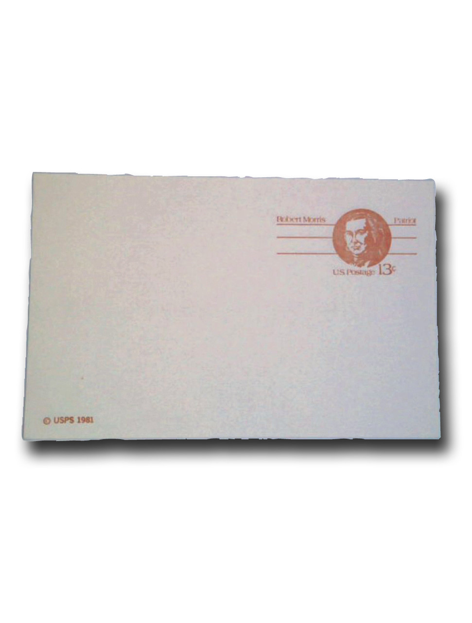 UY33 - 1981 13c Postal Card - Robert Morris
