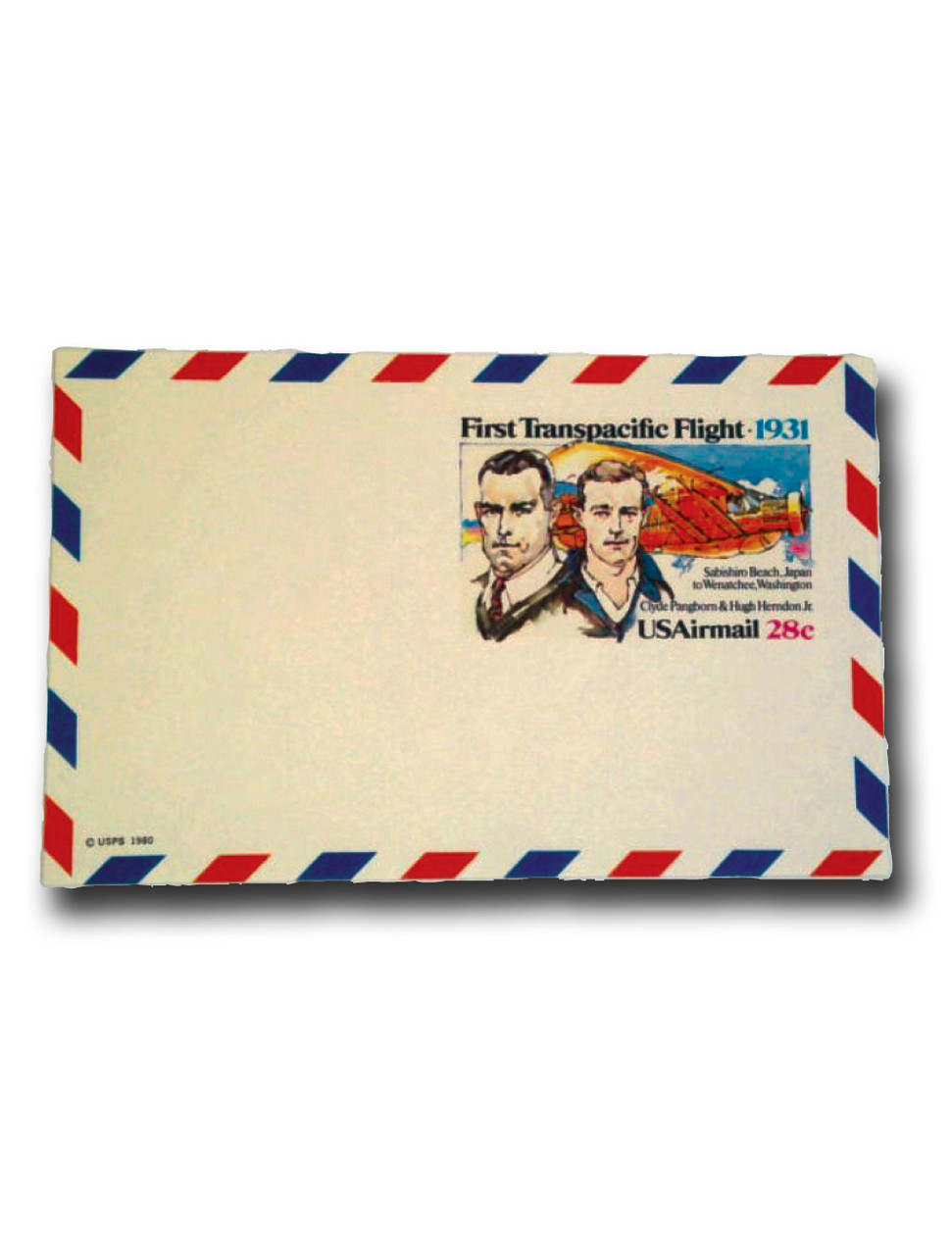 UXC19 - 1981 28c Air Mail Postal Card - First Transpacific Flight