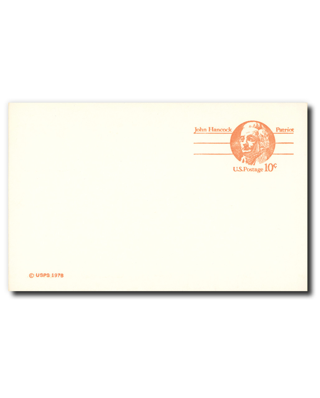 UX75 - 1978 10c John Hancock, Postal Card
