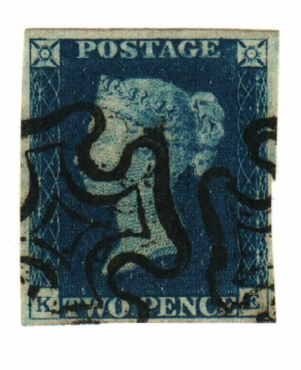 BLUE2xxx - 1840 2 Pence Blue, 3-4 Margins, with Presentation
