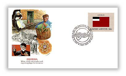 7258801 - 1997 32c Flag of Georgia FDC