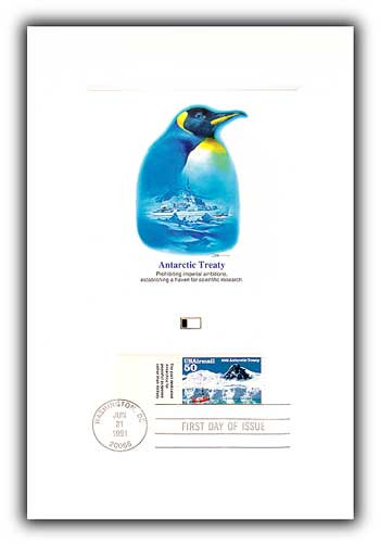 55887TB - 1991 50c Antarctic Treaty tab Proofcrd/Pact