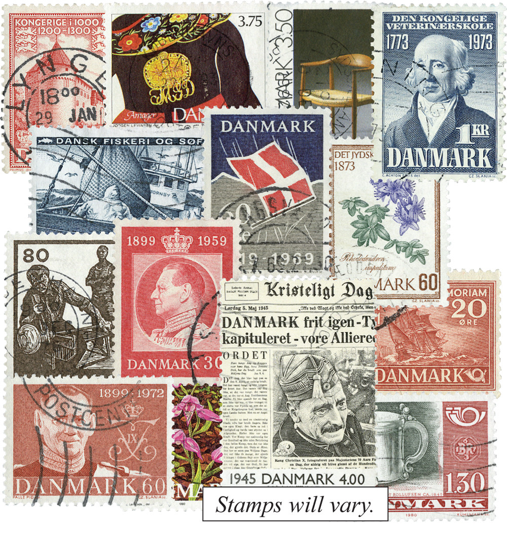 MP1373 - Denmark Pictorials, 500 Different Stamps