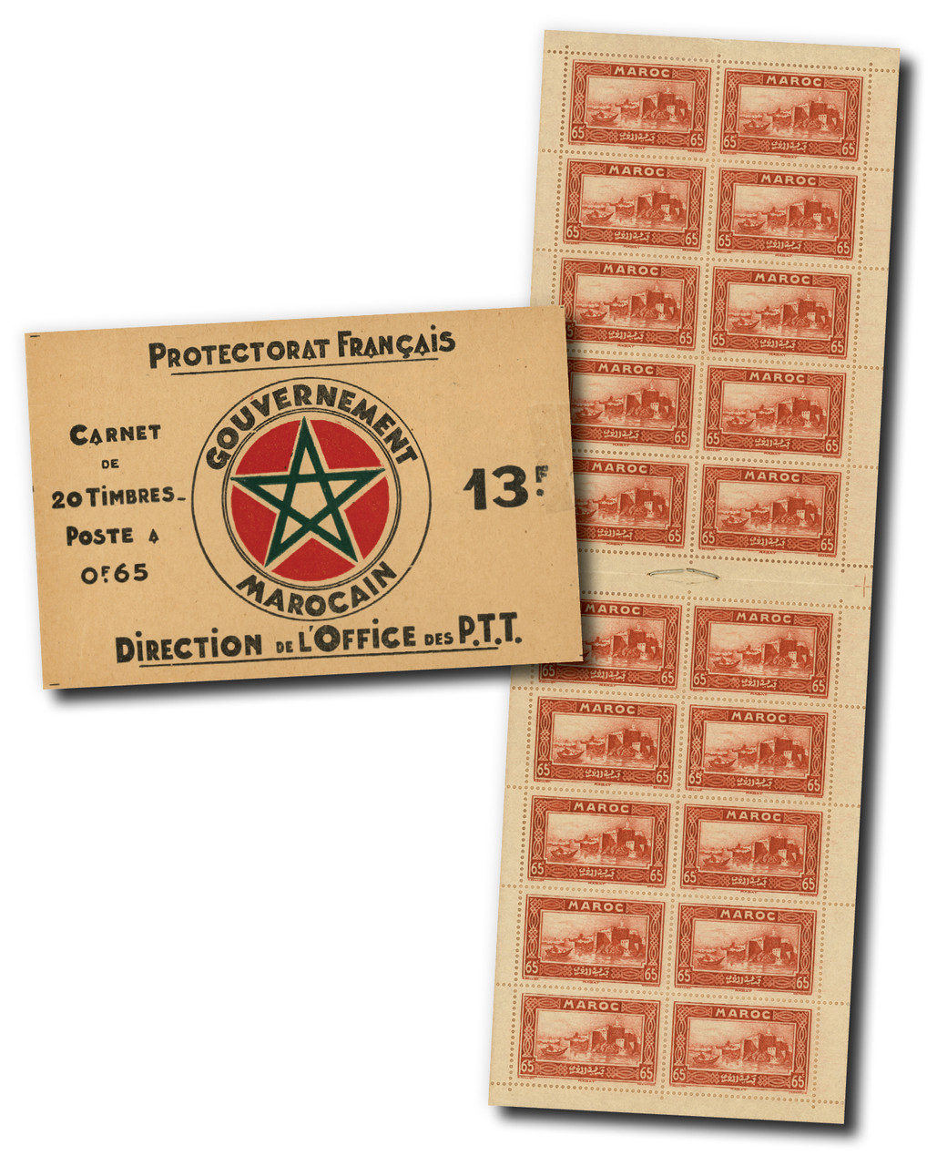 136b - 1933 French Morocco - Mystic Stamp Company