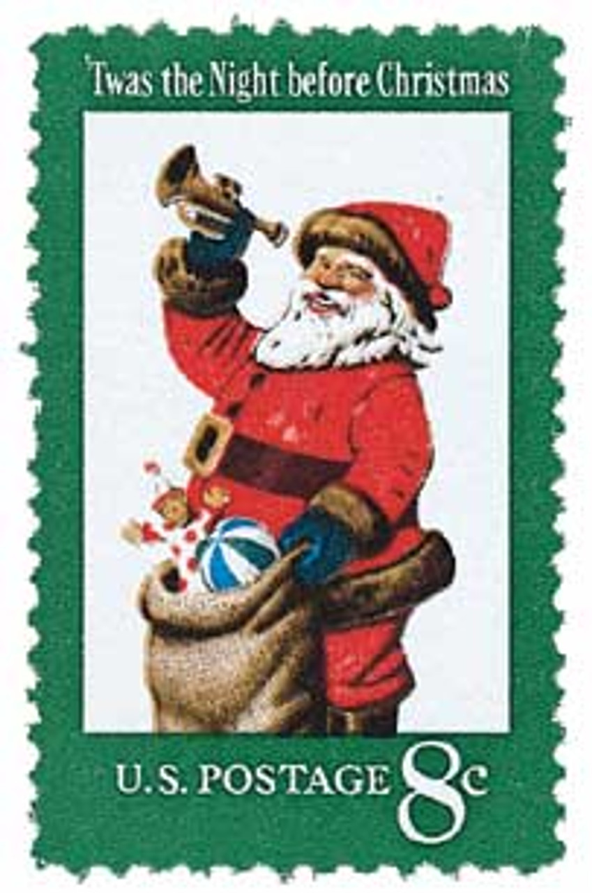 洋書 50years ofChristmasTables 1472 - 1972 8c Santa - Mystic Stamp Company
