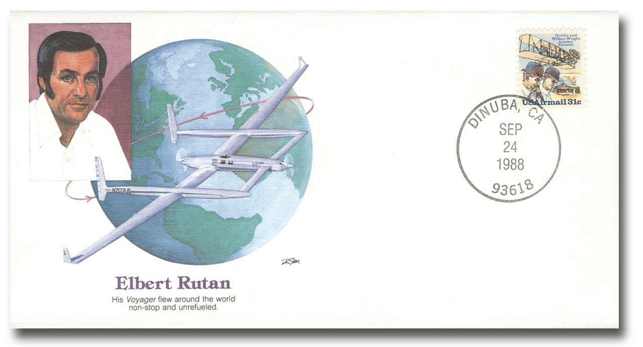 113793 - 1988 POF Elbert Rutan Comm. Cover w/Info Page