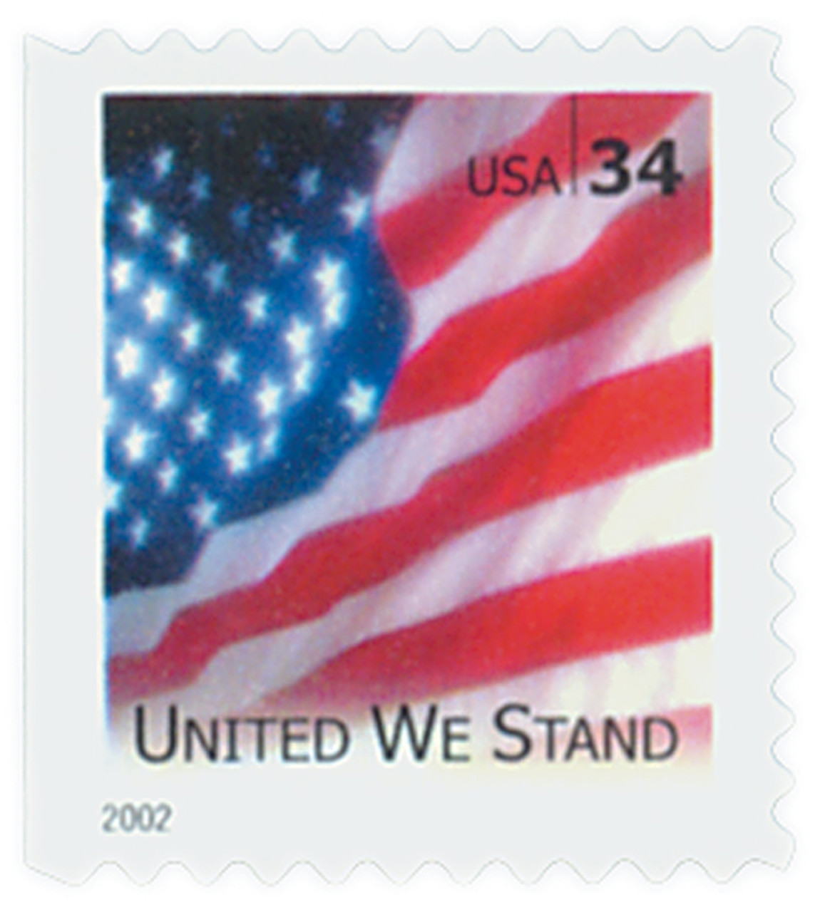 3549B - 2002 34c United We Stand, booklet stamp