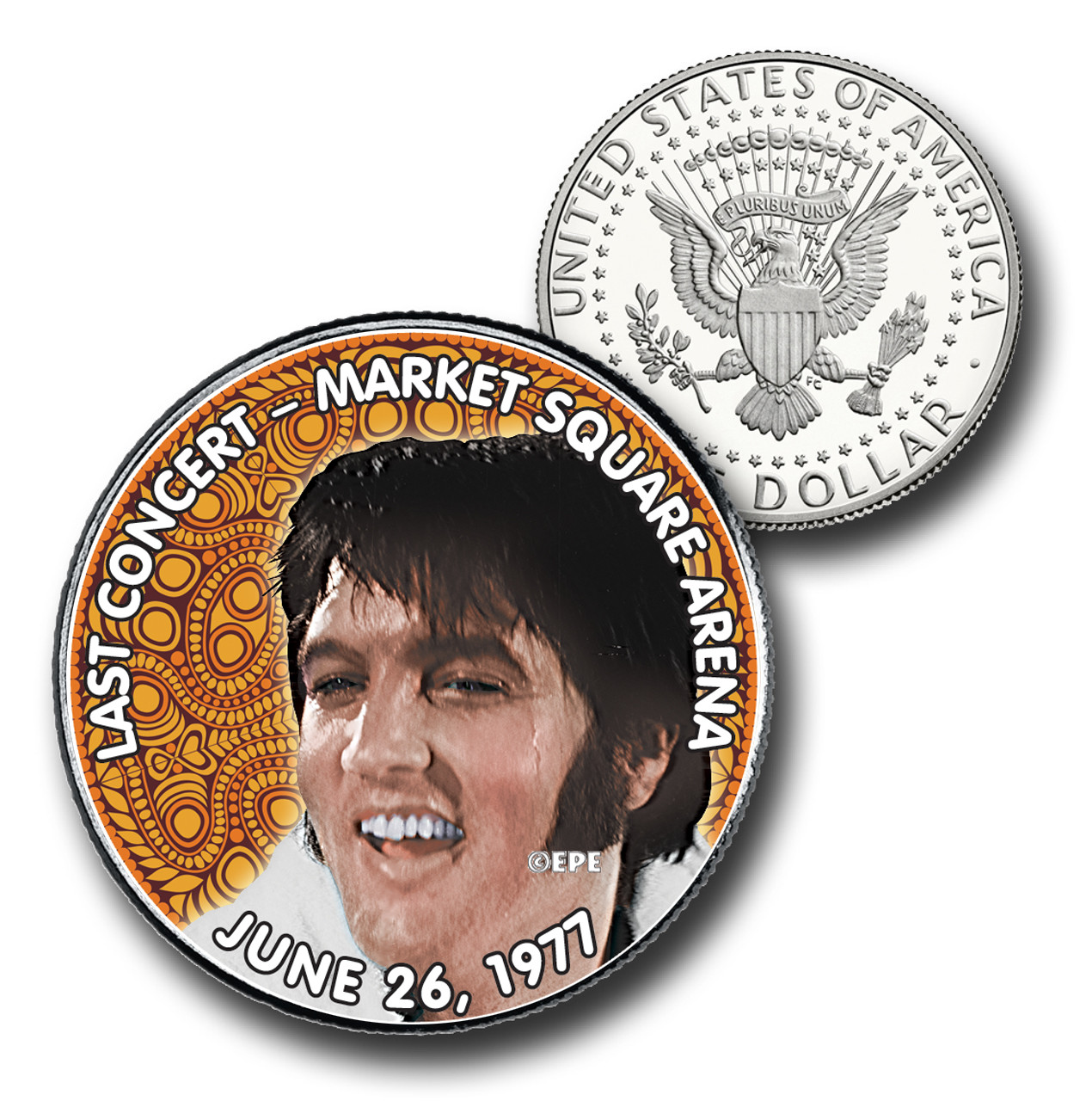 CNS2511 - Elvis Presley "Last Concert Market Square Arena" US Half Dollar Commemorative Coin