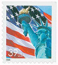 3985 - 2006 39c Statue of Liberty & Flag - Mystic Stamp Company