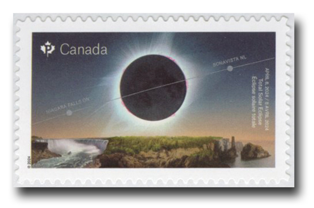 MFN612 - 2024 Total Solar Eclipse Mint Stamp, Canada