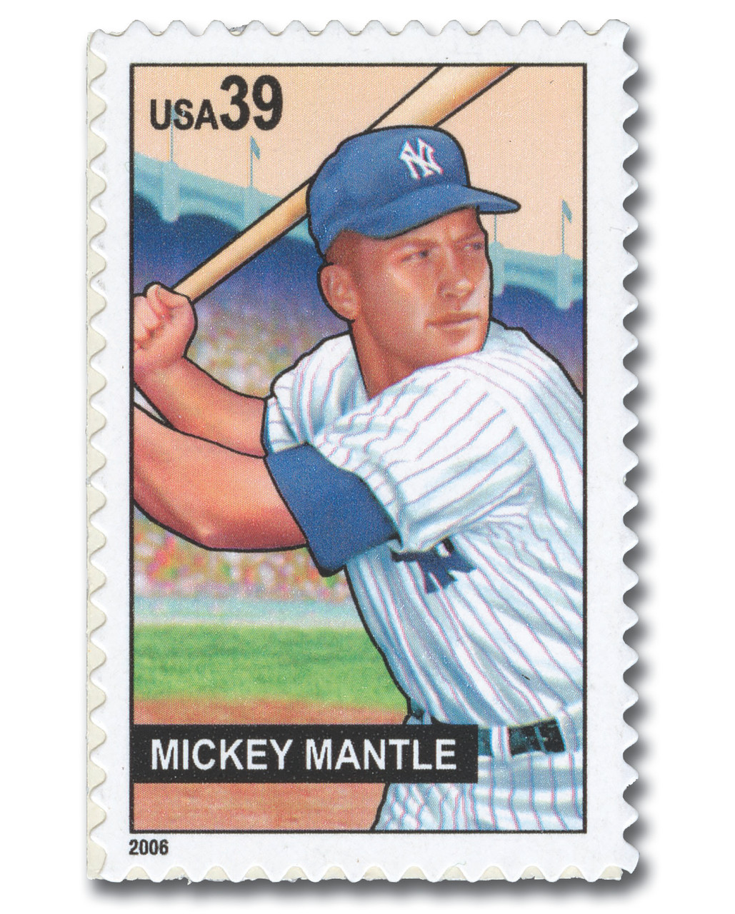 4083 - 2006 39c Baseball Sluggers: Mickey Mantle - Mystic Stamp