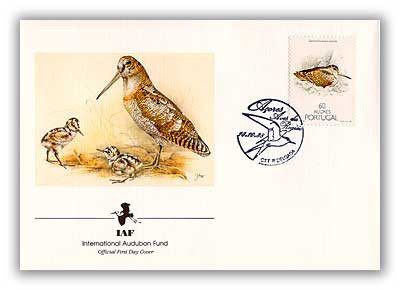 94002C - 1988 International Audubon Fund Galinhola/Scolopax rusticola Cover, Portugal