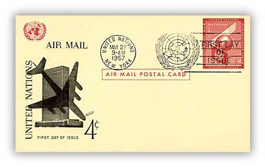 8UXC1 - 4c Air Post Card 1957