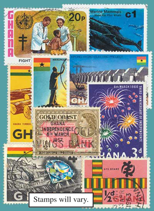 MP1473 - Ghana, 800 Different Stamps