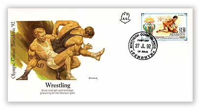 40811 - 1992 92 OLY Penrhyn Wrestling Cover