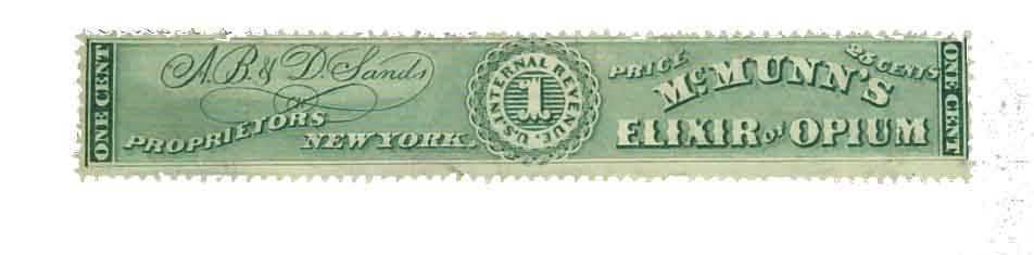 RS208a - 1862-71 1c A. B. & D. Sands, Green, Old Paper