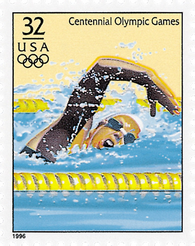 3068n - 1996 32c Olympic Games: Women's Swimming