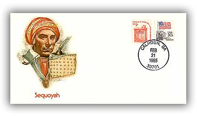 121513 - PAI Sequoyah 1985 - Mystic Stamp Company