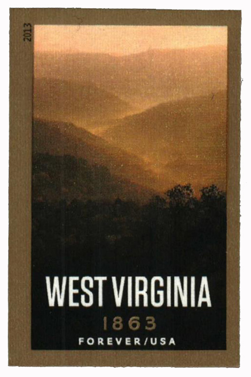 4790a - 2013 First-Class Forever Stamp - Imperforate Statehood: West Virginia Sesquicentennial 4790a - 2013 First-Class Forever Stamp - Imperforate Statehood: West Virginia Sesquicentennial