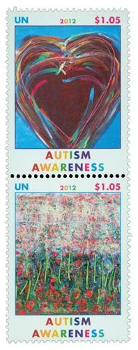 UN1040-41 - 2012 $1.05 UN New York - Autism Awareness