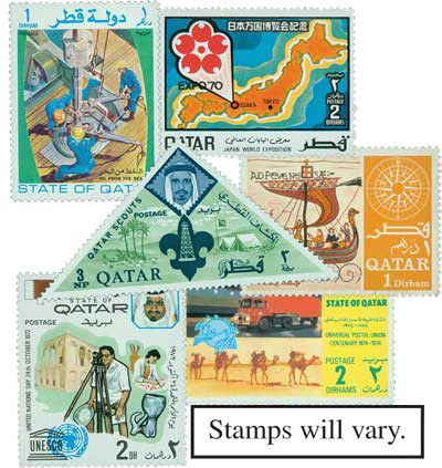 MP1780 - Qatar, 200 Different Stamps