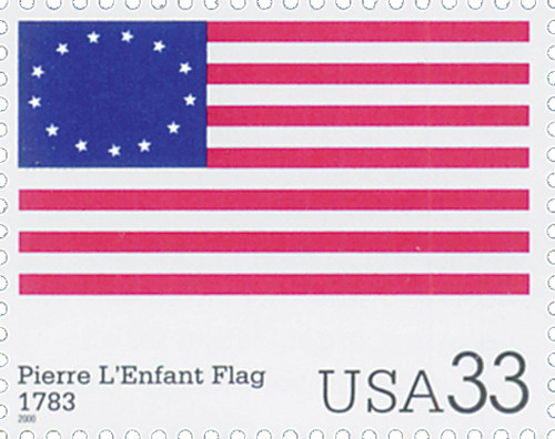 3403h - 2000 33c The Stars and Stripes: Pierre L'Enfant Flag
