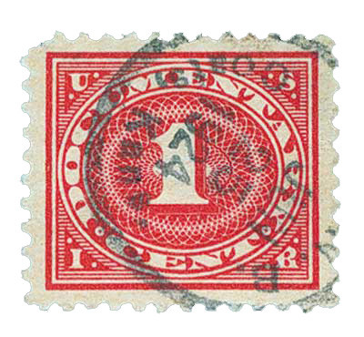R228 - 1917 1c U.S. Internal Revenue Stamp, Carmine Rose, Double Line Watermark, Perf. 11