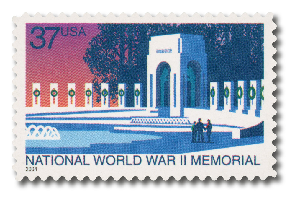 3862 - 2004 37c National World War II Memorial - Mystic Stamp Company