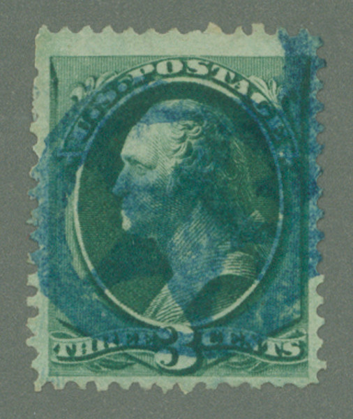 MRS1559 - 1873 3c Green Washington (Scott #158) - Star Fancy Cancel