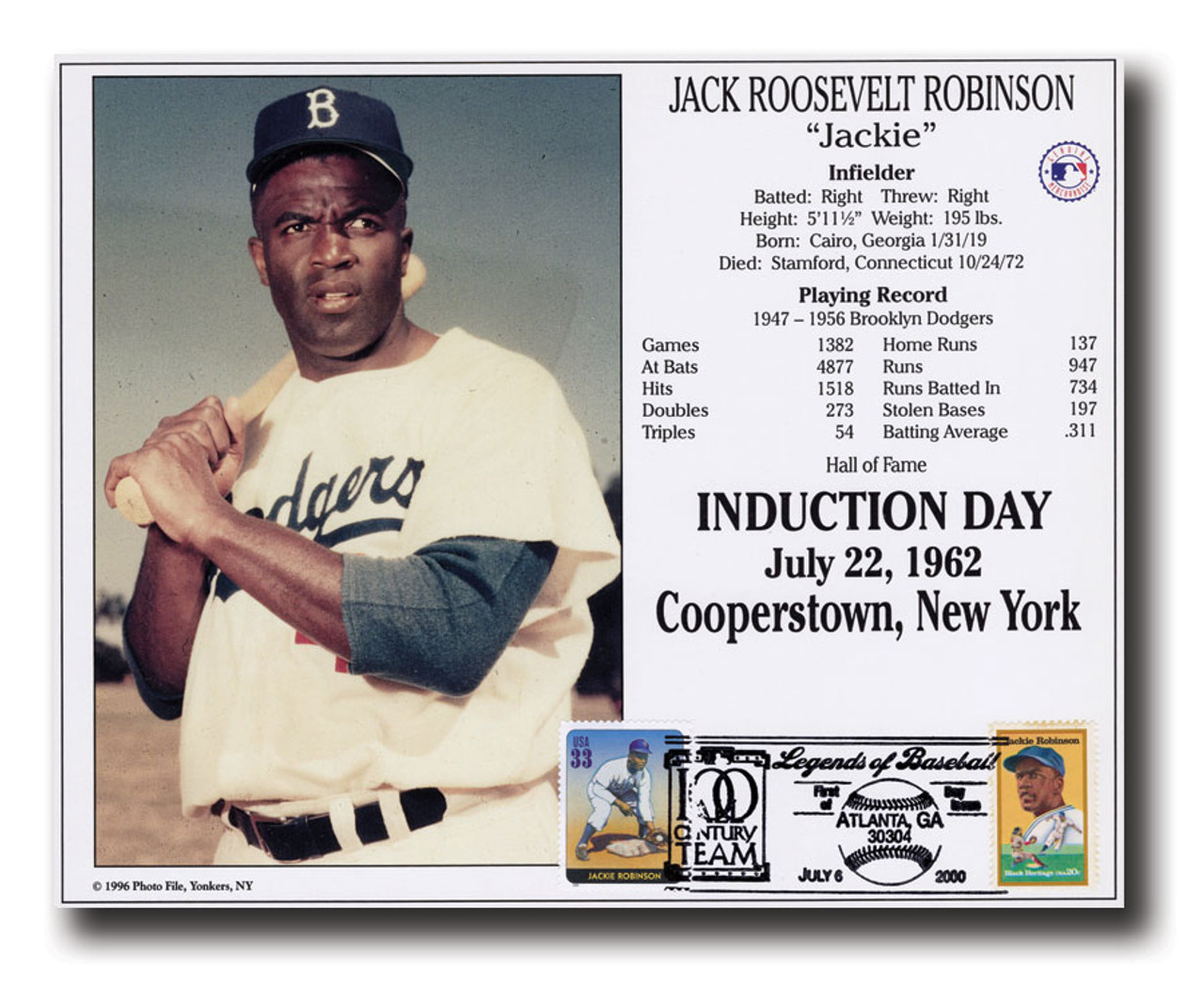 AC393 - 7/22/1962, Jackie Robinson supercards