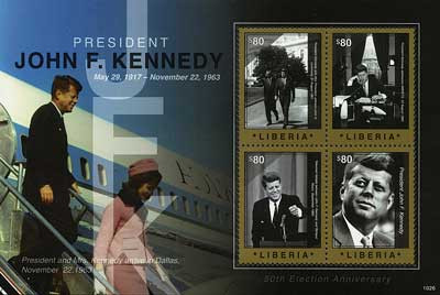M10779 - 2010 Liberia JFK 50th Anniv 4v Mint