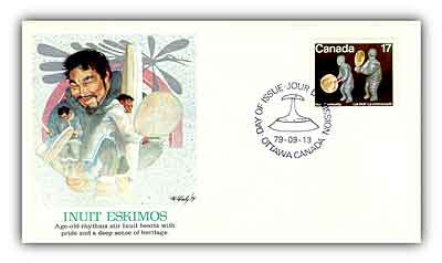 6A838 - 1979 17c Inuit Drum Dancer and Musicians