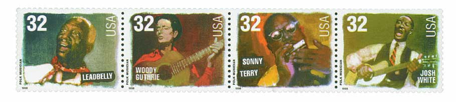 クラシック AMERICANFOLKMUSIC 3212-15 - 1998 32c Folk Musicians - Mystic Stamp Company
