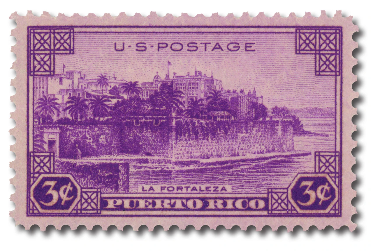 801 - 1937 3c Puerto Rico, Bright Purple