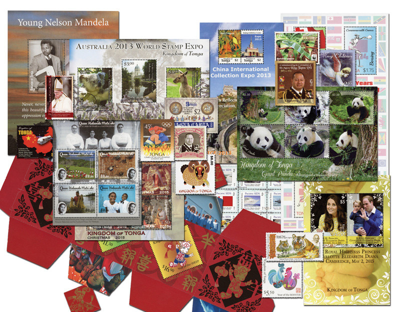 MFN055 - 2012-16 Tonga Stamp Collection, Mint, 169 Stamps