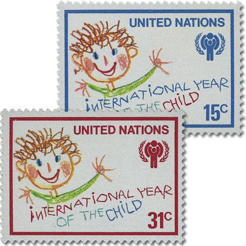 The Year of the Child 記念切手セット UN310-11 - 1979 International Year of the Child - Mystic Stamp Company