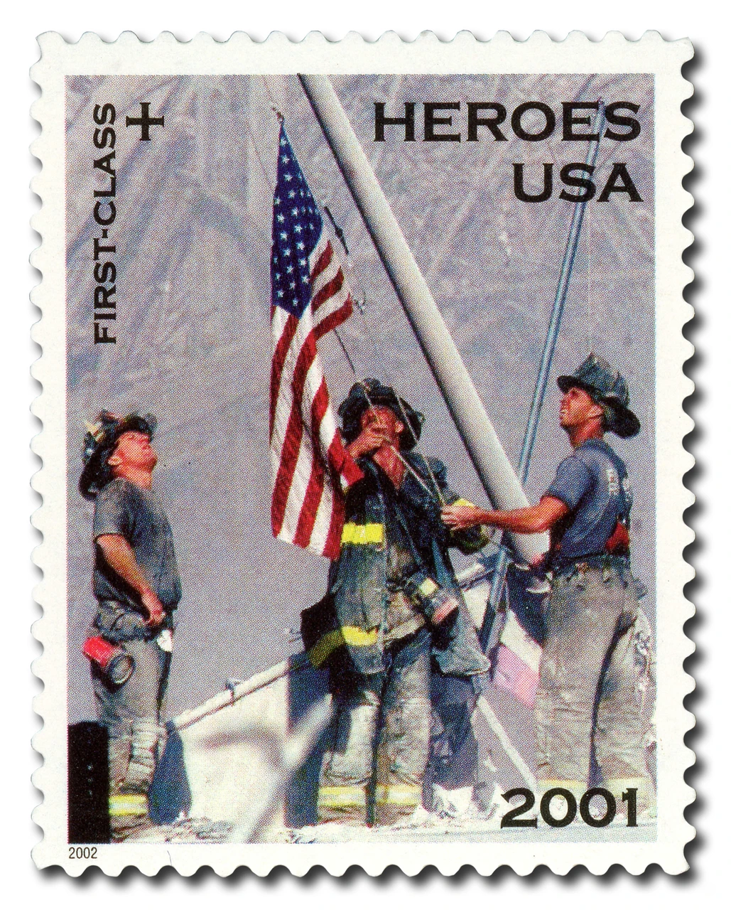 B2 - 2002 Non-Denominated, 34c & 11c Surtax Semipostal, Heroes of 2001