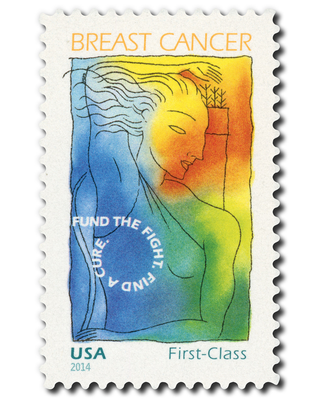 B5 - 2014 Non-Denominated, 49c & 11c Surtax Semipostal - Breast Cancer Research