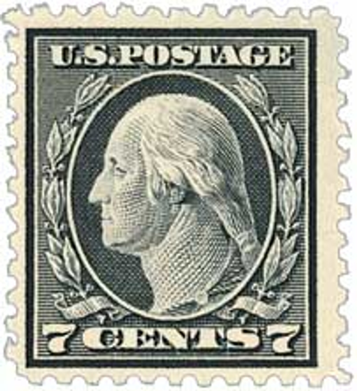 507 - 1917 7c Washington, Black, Unwatermarked, Perf. 11