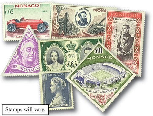 MP1663 - Monaco, 800 Different Stamps