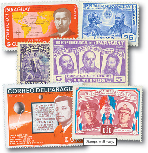 M3575 - Paraguay, 100 Different Stamps